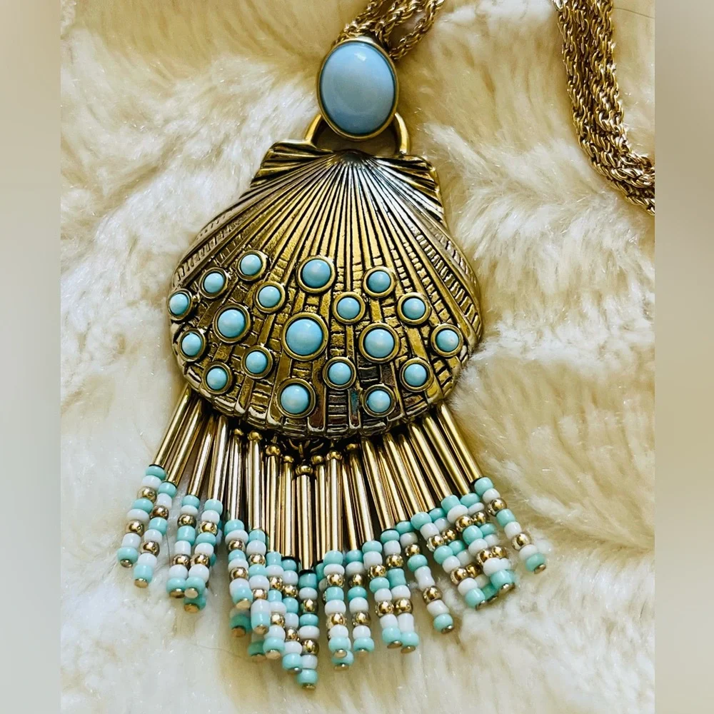 Dana Buchman Gold and Turquoise Necklace